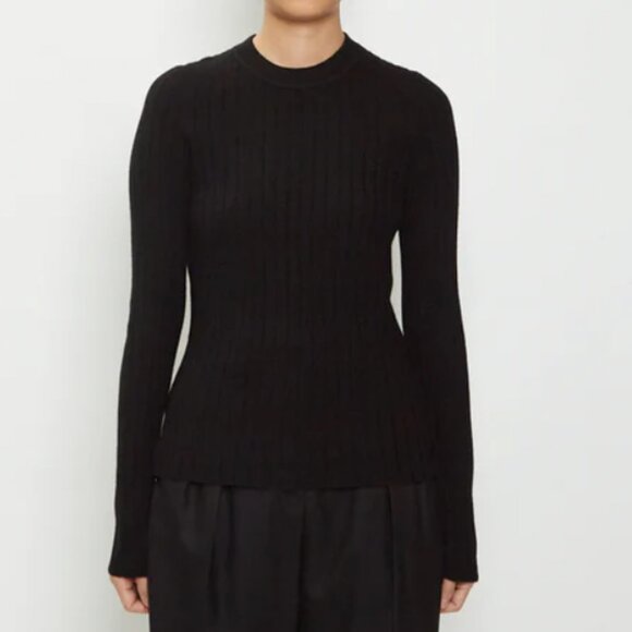 LOULOU Studio DAPA White wool Cashmere crewneck Sweater S new - Picture 2 of 10